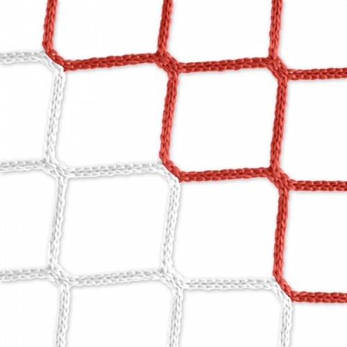 Goal net (red-white) – 7,32 x 2,44 m, 4 mm PP, 200 200 cm