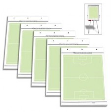 Set of 5 - Soccer flipchart playing field blocks 600 x 900 mm