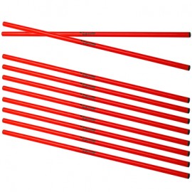 10x Cawila Training Bar L | 1.60m | Ø 25mm | Red | Hurdle Poles (Slalom Poles)