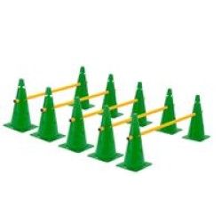 Cone Hurdles Set of 5 Height 38 cm Green