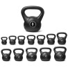 Kettlebell (ball dumbbell) made of plastic - weight: 5 kg