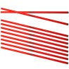 10x Cawila Training Bar L | 1.60m | Ø 25mm | Red | Hurdle Poles (Slalom Poles)
