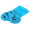 Marking discs with stabilization exercises ø 15 cm (blue) - set of 10