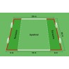 FUNino pitch marking (2-coloured) with shot zones - dimensions: 25x20m