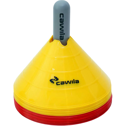 Cawila marking caps L set of 20 with holder | 10 x yellow and 10 x red