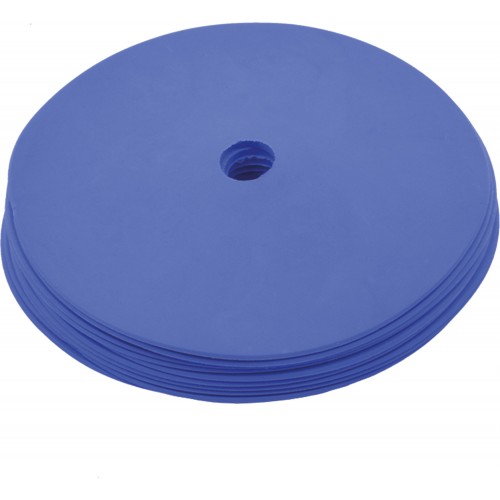 Cawila rubber marking discs set of 10 | non-slip floor markers | 15cm | blue
