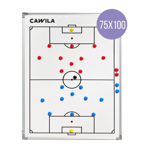 Cawila football tactics board including bag | Size: 75 x 100 cm white