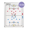 Cawila football tactics board including bag | Size: 75 x 100 cm white