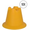 Cawila Mini Pylons | Training cones | Mini hurdles | Set of 10 | Yellow