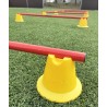 Cawila Mini Pylons | Training cones | Mini hurdles | Set of 10 | Red