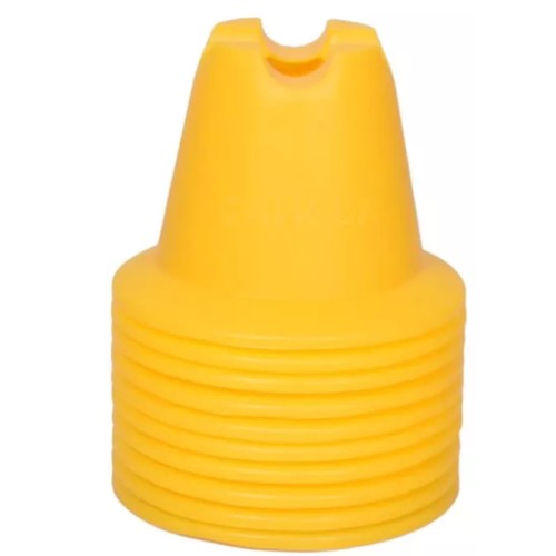 Cawila Mini Pylons | Training cones | Mini hurdles | Set of 10 | Yellow