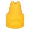 Cawila Mini Pylons | Training cones | Mini hurdles | Set of 10 | Yellow