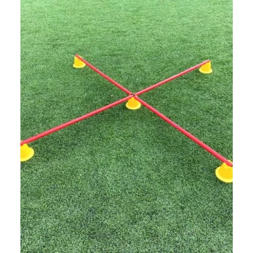 Cawila Mini Pylons | Training cones | Mini hurdles | Set of 10 | Red