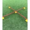 Cawila Mini Pylons | Training cones | Mini hurdles | Set of 10 | Red