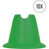 Cawila Mini Pylons | Training cones | Mini hurdles | Set of 10 | Green