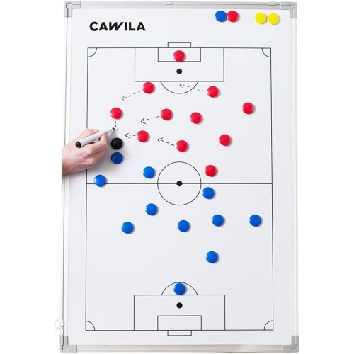 Cawila Football Tactical Board with Magnets, Pen, Wiper and Bag, Size: 60 x 90 cm