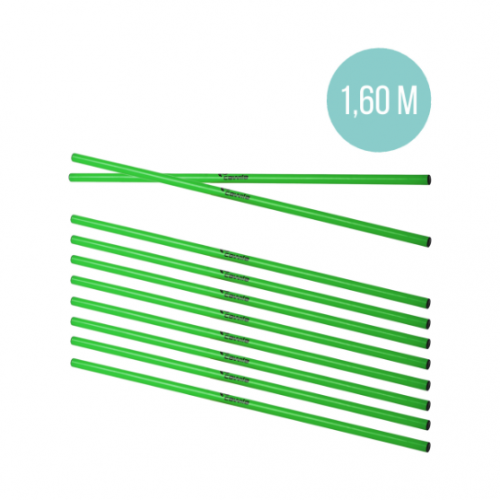 10x Cawila Training Bar L | 1.60m | Ø 25mm | Green | Hurdle poles (slalom poles)